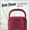 image:imageNostalgia 32Ounce Heated Electric Lunch Box  Travel Size 4 Cup Capacity for Soup Pasta and Leftovers  LeakProof Silicone Sealed Lid Foldable Carry Handle Detachable Cord  ChambrayCranberry