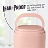 image:imageNostalgia 32Ounce Heated Electric Lunch Box  Travel Size 4 Cup Capacity for Soup Pasta and Leftovers  LeakProof Silicone Sealed Lid Foldable Carry Handle Detachable Cord  ChambrayCherry Blossom