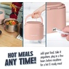 image:imageNostalgia 32Ounce Heated Electric Lunch Box  Travel Size 4 Cup Capacity for Soup Pasta and Leftovers  LeakProof Silicone Sealed Lid Foldable Carry Handle Detachable Cord  ChambrayCherry Blossom