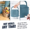 image:imageNostalgia 32Ounce Heated Electric Lunch Box  Travel Size 4 Cup Capacity for Soup Pasta and Leftovers  LeakProof Silicone Sealed Lid Foldable Carry Handle Detachable Cord  ChambrayOcean Blue