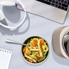 image:imageNostalgia 32Ounce Heated Electric Lunch Box  Travel Size 4 Cup Capacity for Soup Pasta and Leftovers  LeakProof Silicone Sealed Lid Foldable Carry Handle Detachable Cord  ChambrayOatmeal