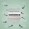 image:imageNostalgia 32Ounce Heated Electric Lunch Box  Travel Size 4 Cup Capacity for Soup Pasta and Leftovers  LeakProof Silicone Sealed Lid Foldable Carry Handle Detachable Cord  ChambraySage
