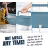 image:imageNostalgia 32Ounce Heated Electric Lunch Box  Travel Size 4 Cup Capacity for Soup Pasta and Leftovers  LeakProof Silicone Sealed Lid Foldable Carry Handle Detachable Cord  ChambrayOcean Blue