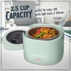 image:imageNostalgia 32Ounce Heated Electric Lunch Box  Travel Size 4 Cup Capacity for Soup Pasta and Leftovers  LeakProof Silicone Sealed Lid Foldable Carry Handle Detachable Cord  ChambraySage