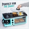 image:imageNostalgia 3in1 Breakfast Station  Includes Coffee Maker NonStick Griddle and 4Slice Toaster Oven  Versatile Breakfast Maker with Timer  AquaAqua