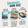 image:imageNostalgia 3in1 Breakfast Station  Includes Coffee Maker NonStick Griddle and 4Slice Toaster Oven  Versatile Breakfast Maker with Timer  AquaAqua