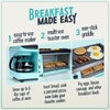 image:imageNostalgia 3in1 Breakfast Station  Includes Coffee Maker NonStick Griddle and 4Slice Toaster Oven  Versatile Breakfast Maker with Timer  AquaAqua