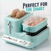 image:imageNostalgia 3in1 Breakfast Station  Includes Coffee Maker NonStick Griddle and 4Slice Toaster Oven  Versatile Breakfast Maker with Timer  AquaAqua