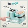 image:imageNostalgia 3in1 Breakfast Station  Includes Coffee Maker NonStick Griddle and 4Slice Toaster Oven  Versatile Breakfast Maker with Timer  AquaAqua