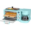 image:imageNostalgia 3in1 Breakfast Station  Includes Coffee Maker NonStick Griddle and 4Slice Toaster Oven  Versatile Breakfast Maker with Timer  AquaAqua