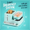 image:imageNostalgia 3in1 Breakfast Station  Includes Coffee Maker NonStick Griddle and 4Slice Toaster Oven  Versatile Breakfast Maker with Timer  AquaAqua