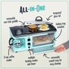 image:imageNostalgia 3in1 Breakfast Station  Includes Coffee Maker NonStick Griddle and 4Slice Toaster Oven  Versatile Breakfast Maker with Timer  AquaAqua