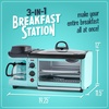 image:imageNostalgia 3in1 Breakfast Station  Includes Coffee Maker NonStick Griddle and 4Slice Toaster Oven  Versatile Breakfast Maker with Timer  AquaAqua