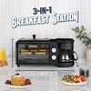 image:imageNostalgia 3in1 Breakfast Station  Includes Coffee Maker NonStick Griddle and 4Slice Toaster Oven  Versatile Breakfast Maker with Timer  AquaBlack