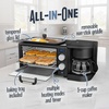image:imageNostalgia 3in1 Breakfast Station  Includes Coffee Maker NonStick Griddle and 4Slice Toaster Oven  Versatile Breakfast Maker with Timer  AquaBlack
