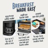image:imageNostalgia 3in1 Breakfast Station  Includes Coffee Maker NonStick Griddle and 4Slice Toaster Oven  Versatile Breakfast Maker with Timer  AquaBlack