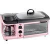 image:imageNostalgia 3in1 Breakfast Station  Includes Coffee Maker NonStick Griddle and 4Slice Toaster Oven  Versatile Breakfast Maker with Timer  AquaPink