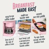 image:imageNostalgia 3in1 Breakfast Station  Includes Coffee Maker NonStick Griddle and 4Slice Toaster Oven  Versatile Breakfast Maker with Timer  AquaPink