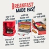 image:imageNostalgia 3in1 Breakfast Station  Includes Coffee Maker NonStick Griddle and 4Slice Toaster Oven  Versatile Breakfast Maker with Timer  AquaRed