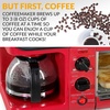 image:imageNostalgia 3in1 Breakfast Station  Includes Coffee Maker NonStick Griddle and 4Slice Toaster Oven  Versatile Breakfast Maker with Timer  AquaRed