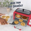 image:imageNostalgia 3in1 Breakfast Station  Includes Coffee Maker NonStick Griddle and 4Slice Toaster Oven  Versatile Breakfast Maker with Timer  AquaRed