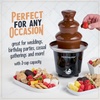 image:imageNostalgia 4 Tier Electric Chocolate Fondue Fountain Machine for Parties  Melts Cheese Queso Candy and Liqueur  Dip Strawberries Apple Wedges Vegetables and More  32Ounce  Stainless SteelBlack Fountain