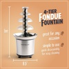 image:imageNostalgia 4 Tier Electric Chocolate Fondue Fountain Machine for Parties  Melts Cheese Queso Candy and Liqueur  Dip Strawberries Apple Wedges Vegetables and More  32Ounce  Stainless SteelStainless Fountain