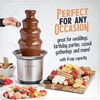 image:imageNostalgia 4 Tier Electric Chocolate Fondue Fountain Machine for Parties  Melts Cheese Queso Candy and Liqueur  Dip Strawberries Apple Wedges Vegetables and More  32Ounce  Stainless SteelStainless Fountain