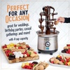 image:imageNostalgia 4 Tier Electric Chocolate Fondue Fountain Machine for Parties  Melts Cheese Queso Candy and Liqueur  Dip Strawberries Apple Wedges Vegetables and More  32Ounce  Stainless SteelStainless Cascading Fountain