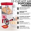 image:imageNostalgia Air Popper Popcorn Maker  OilFree Popcorn Machine Pops Up To 16 Cups with Hot Air for Movie Night Snacks  Aqua Popcorn Popper with Swirling Air Chamber amp Measuring Cup for Precise PoppingWhite Red