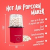 image:imageNostalgia Air Popper Popcorn Maker  OilFree Popcorn Machine Pops Up To 16 Cups with Hot Air for Movie Night Snacks  Aqua Popcorn Popper with Swirling Air Chamber amp Measuring Cup for Precise PoppingRed