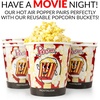 image:imageNostalgia Air Popper Popcorn Maker  OilFree Popcorn Machine Pops Up To 16 Cups with Hot Air for Movie Night Snacks  Aqua Popcorn Popper with Swirling Air Chamber amp Measuring Cup for Precise PoppingWhite Red