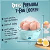image:imageNostalgia CLEC14AQ Retro Premium 14 Capacity Electric Large HardBoiled Egg Cooker Poached Scrambled Omelets Whites Sandwiches for Keto amp LowCarb Diets Aqua7 Eggs