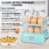 image:imageNostalgia CLEC14AQ Retro Premium 14 Capacity Electric Large HardBoiled Egg Cooker Poached Scrambled Omelets Whites Sandwiches for Keto amp LowCarb Diets Aqua14Egg