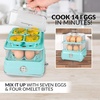 image:imageNostalgia CLEC14AQ Retro Premium 14 Capacity Electric Large HardBoiled Egg Cooker Poached Scrambled Omelets Whites Sandwiches for Keto amp LowCarb Diets Aqua14Egg