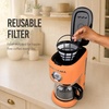 image:imageNostalgia Classic Retro 10 Cup Coffee Maker  OneTouch Drip Brew Reusable Filter  AntiDrip Auto Shutoff amp Time Display  Dishwasher Safe 50 oz Carafe  AquaOrange