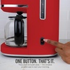 image:imageNostalgia Classic Retro 10 Cup Coffee Maker  OneTouch Drip Brew Reusable Filter  AntiDrip Auto Shutoff amp Time Display  Dishwasher Safe 50 oz Carafe  AquaRed