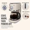 image:imageNostalgia Classic Retro 10 Cup Coffee Maker  OneTouch Drip Brew Reusable Filter  AntiDrip Auto Shutoff amp Time Display  Dishwasher Safe 50 oz Carafe  AquaCream