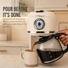 image:imageNostalgia Classic Retro 10 Cup Coffee Maker  OneTouch Drip Brew Reusable Filter  AntiDrip Auto Shutoff amp Time Display  Dishwasher Safe 50 oz Carafe  AquaCream