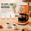 image:imageNostalgia Classic Retro 10 Cup Coffee Maker  OneTouch Drip Brew Reusable Filter  AntiDrip Auto Shutoff amp Time Display  Dishwasher Safe 50 oz Carafe  AquaOrange
