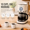 image:imageNostalgia Classic Retro 10 Cup Coffee Maker  OneTouch Drip Brew Reusable Filter  AntiDrip Auto Shutoff amp Time Display  Dishwasher Safe 50 oz Carafe  AquaCream