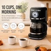 image:imageNostalgia Classic Retro 10 Cup Coffee Maker  OneTouch Drip Brew Reusable Filter  AntiDrip Auto Shutoff amp Time Display  Dishwasher Safe 50 oz Carafe  AquaBlack