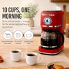 image:imageNostalgia Classic Retro 10 Cup Coffee Maker  OneTouch Drip Brew Reusable Filter  AntiDrip Auto Shutoff amp Time Display  Dishwasher Safe 50 oz Carafe  AquaRed