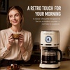 image:imageNostalgia Classic Retro 10 Cup Coffee Maker  OneTouch Drip Brew Reusable Filter  AntiDrip Auto Shutoff amp Time Display  Dishwasher Safe 50 oz Carafe  AquaCream