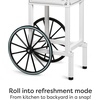 image:imageNostalgia CocaCola 48Inch Tall Snow Cone Cart Makes 72 Icy Treats Includes Metal Scoop Storage Compartment Wheels For Easy Mobility  Coke RedAqua