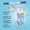 image:imageNostalgia CocaCola 48Inch Tall Snow Cone Cart Makes 72 Icy Treats Includes Metal Scoop Storage Compartment Wheels For Easy Mobility  Coke RedBlue