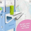 image:imageNostalgia CocaCola 48Inch Tall Snow Cone Cart Makes 72 Icy Treats Includes Metal Scoop Storage Compartment Wheels For Easy Mobility  Coke RedBlue