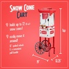image:imageNostalgia CocaCola 48Inch Tall Snow Cone Cart Makes 72 Icy Treats Includes Metal Scoop Storage Compartment Wheels For Easy Mobility  Coke RedCoke