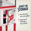 image:imageNostalgia CocaCola 48Inch Tall Snow Cone Cart Makes 72 Icy Treats Includes Metal Scoop Storage Compartment Wheels For Easy Mobility  Coke RedCoke