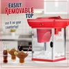 image:imageNostalgia CocaCola 48Inch Tall Snow Cone Cart Makes 72 Icy Treats Includes Metal Scoop Storage Compartment Wheels For Easy Mobility  Coke RedCoke